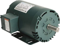 Leeson - 2 Max hp, 1,800 Max RPM, Premium Efficient Electric AC DC Motor - 230/460 V Input, Three Phase, 56HZ Frame, 7/8" Shaft Diam, Rigid Base Mount, ODP Enclosure - Apex Tool & Supply