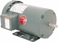 Leeson - 2 Max hp, 1,800 Max RPM, Premium Efficient Electric AC DC Motor - 230/460 V Input, Three Phase, 56H Frame, 5/8" Shaft Diam, Rigid Base Mount, TEFC Enclosure - Apex Tool & Supply