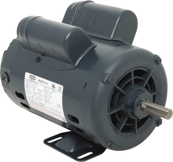 Leeson - 3/4 Max hp, 1,800 Max RPM, Premium Efficient Electric AC DC Motor - 115/230 V Input, Single Phase, 56 Frame, 5/8" Shaft Diam, Rigid Base Mount, ODP Enclosure - Apex Tool & Supply