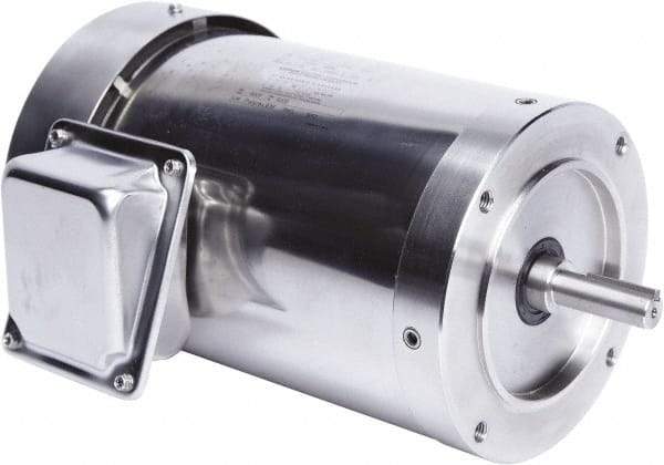 Leeson - 2 Max hp, 1,800 Max RPM, Premium Efficient Electric AC DC Motor - 230/460 V Input, Three Phase, 56C Frame, 5/8" Shaft Diam, C-Face Mount, TEFC Enclosure - Apex Tool & Supply