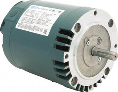 Leeson - 3/4 Max hp, 1,800 Max RPM, Premium Efficient Electric AC DC Motor - 230/460 V Input, Three Phase, 56C Frame, 5/8" Shaft Diam, C-Face Mount, ODP Enclosure - Apex Tool & Supply