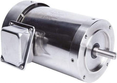Leeson - 1-1/2 Max hp, 1,800 Max RPM, Premium Efficient Electric AC DC Motor - 230/460 V Input, Three Phase, 56C Frame, 5/8" Shaft Diam, C-Face Mount, TEFC Enclosure - Apex Tool & Supply