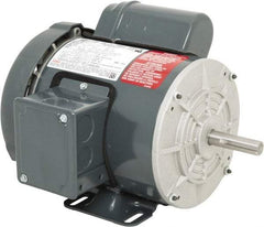Leeson - 1/3 Max hp, 1,800 Max RPM, Electric AC DC Motor - 115/208-230 V Input, Single Phase, 56 Frame, 5/8" Shaft Diam, Rigid Base Mount, TEFC Enclosure - Apex Tool & Supply