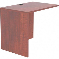 ALERA - Woodgrain Laminate Return/Bridge Shell Desk - 35" Wide x 23-5/8" Deep x 29-5/8" High, Medium Cherry - Apex Tool & Supply
