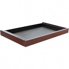 ALERA - Woodgrain Laminate Center Drawer Desk - 24-1/2" Wide x 15" Deep x 2" High, Mahogany - Apex Tool & Supply