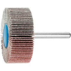 PFERD - 2" Diam x 3/4" Face Width, Aluminum Oxide Coated Mounted Flap Wheel - 1/4" Shank Mount, 80 Grit, 23,000 Max RPM - Apex Tool & Supply
