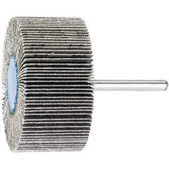 PFERD - 2" Diam x 1" Face Width, Silicon Carbide Coated Mounted Flap Wheel - 1/4" Shank Mount, 120 Grit, 23,000 Max RPM - Apex Tool & Supply