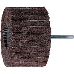 PFERD - 3" Diam x 2" Face Width, Aluminum Oxide Nonwoven Mounted Flap Wheel - 1/4" Shank Mount, 180 Grit, 7,500 Max RPM - Apex Tool & Supply