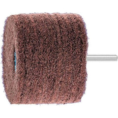 PFERD - 3" Diam x 2" Face Width, Aluminum Oxide Nonwoven Mounted Flap Wheel - 1/4" Shank Mount, 180 Grit, 7,500 Max RPM - Apex Tool & Supply