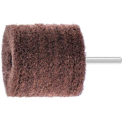 PFERD - 2-3/8" Diam x 2" Face Width, Aluminum Oxide Nonwoven Mounted Flap Wheel - 1/4" Shank Mount, 280 Grit, 7,500 Max RPM - Apex Tool & Supply