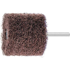 PFERD - 2-3/8" Diam x 2" Face Width, Aluminum Oxide Nonwoven Mounted Flap Wheel - 1/4" Shank Mount, 100 Grit, 10,000 Max RPM - Apex Tool & Supply