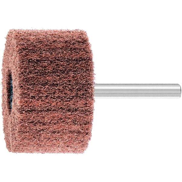 PFERD - 2" Diam x 1-1/4" Face Width, Aluminum Oxide Nonwoven Mounted Flap Wheel - 1/4" Shank Mount, 280 Grit, 12,000 Max RPM - Apex Tool & Supply