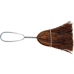 PFERD - 10" OAL Palmyra Bristle Whisk Broom - 7" Long Metal Handle, 3" Bristle Length, 4-1/2" Wide - Apex Tool & Supply