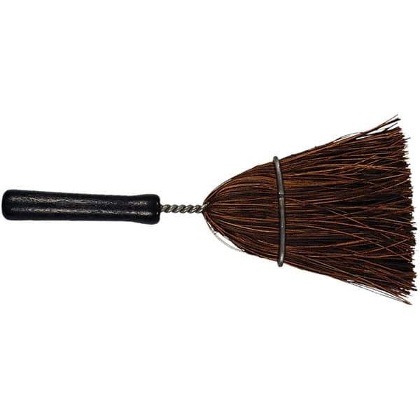 PFERD - 9-3/4" OAL Corn Bristle Whisk Broom - 6" Long Wood Handle, 3" Bristle Length, 4-1/2" Wide - Apex Tool & Supply