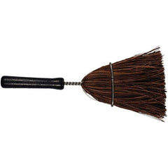 PFERD - 9-3/4" OAL Corn Bristle Whisk Broom - 6" Long Wood Handle, 3" Bristle Length, 4-1/2" Wide - Apex Tool & Supply