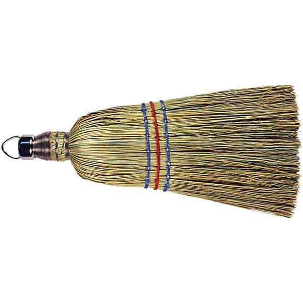 PFERD - 10" OAL Corn Bristle Whisk Broom - 5-1/2" Long Wood Handle, 4-1/2" Bristle Length, 4-1/2" Wide - Apex Tool & Supply