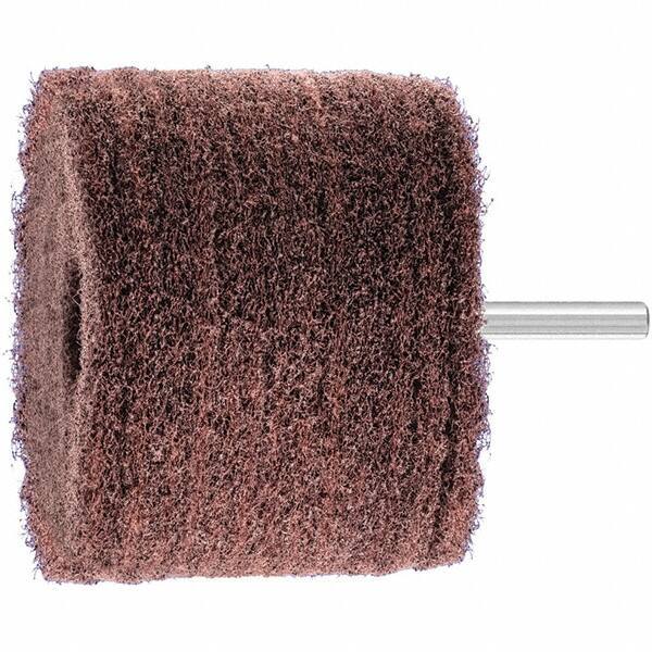 PFERD - 3" Diam x 2" Face Width, Aluminum Oxide Nonwoven Mounted Flap Wheel - 1/4" Shank Mount, 280 Grit, 7,500 Max RPM - Apex Tool & Supply