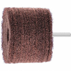 PFERD - 3" Diam x 2" Face Width, Aluminum Oxide Nonwoven Mounted Flap Wheel - 1/4" Shank Mount, 280 Grit, 7,500 Max RPM - Apex Tool & Supply