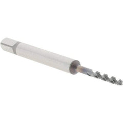 OSG - M1.6x0.35 Metric Coarse 2 Flute 6H Semi-Bottoming Spiral Flute Tap - Powdered Metal, V Finish, 40mm OAL, Right Hand Flute, Right Hand Thread, D3, Series 16500 - Apex Tool & Supply
