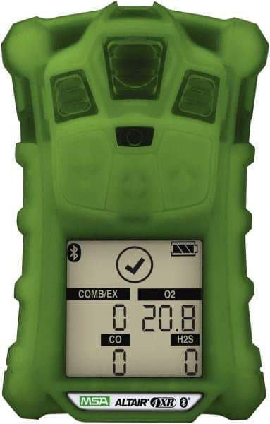 MSA - Audible, Vibration & Visual Alarm, LCD Display, Multi-Gas Detector - Monitors LEL, Oxygen, Hydrogen Sulfide & Carbon Monoxide - Apex Tool & Supply