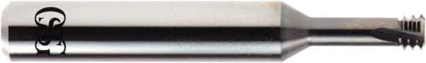 OSG - #1-72 UNF, 0.055" Cutting Diam, 3 Flute, Solid Carbide Helical Flute Thread Mill - External Thread, 0.016" LOC, 1/8" Shank Diam - Apex Tool & Supply