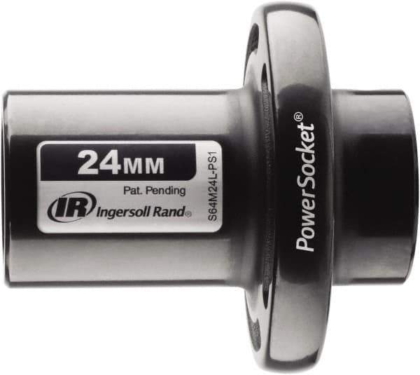 Ingersoll-Rand - 1/2" Drive 24mm Standard Magnetic Nonsparking Universal Impact Socket - 6 Points, 3-1/10" OAL - Apex Tool & Supply