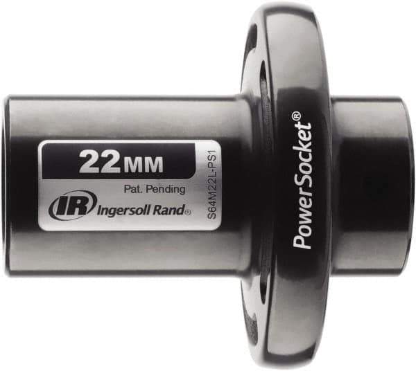 Ingersoll-Rand - 1/2" Drive 22mm Standard Magnetic Nonsparking Universal Impact Socket - 6 Points, 3-1/10" OAL - Apex Tool & Supply