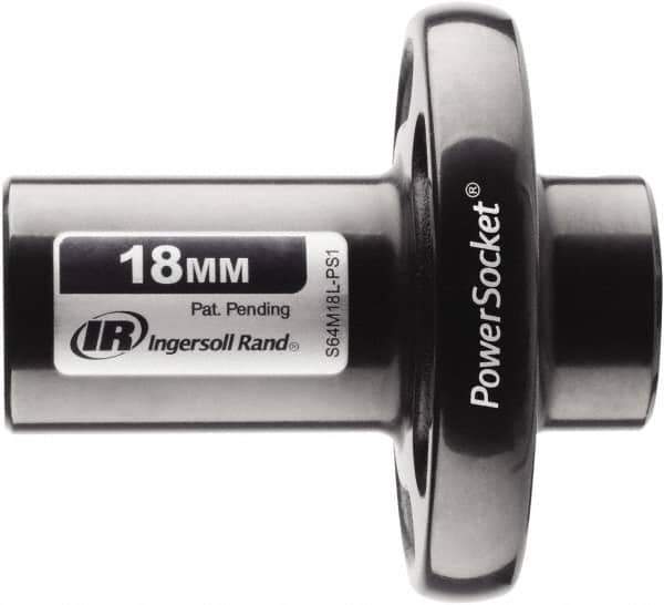 Ingersoll-Rand - 1/2" Drive 18mm Standard Magnetic Nonsparking Universal Impact Socket - 6 Points, 3-1/10" OAL - Apex Tool & Supply