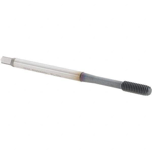 OSG - #4-40 UNC, H3, Semi-Bottoming Chamfer, V Finish, High Speed Steel Thread Forming STI Taps - 2.4803" OAL, 0.141" Shank Diam, 11/16" Thread Length, 0.11" Square Size - Apex Tool & Supply