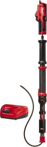 Milwaukee Tool - 12V Lithium-Ion Battery Battery Drain Cleaning Machine - For 1-1/4" to 4" Pipe, 4' Cable - Apex Tool & Supply