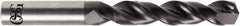 OSG - 1/4" 140° Solid Carbide Jobber Drill - Diamond Finish, Right Hand Cut, Spiral Flute, Straight Shank, 4" OAL - Apex Tool & Supply