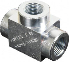 TK Simplex - 3/8 NPTF Hydraulic Hose Tee - 10,000 psi - Apex Tool & Supply