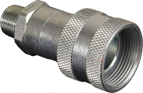TK Simplex - 3/8 NPTF Hydraulic Hose High-Flow Male Coupler - 10,000 psi - Apex Tool & Supply