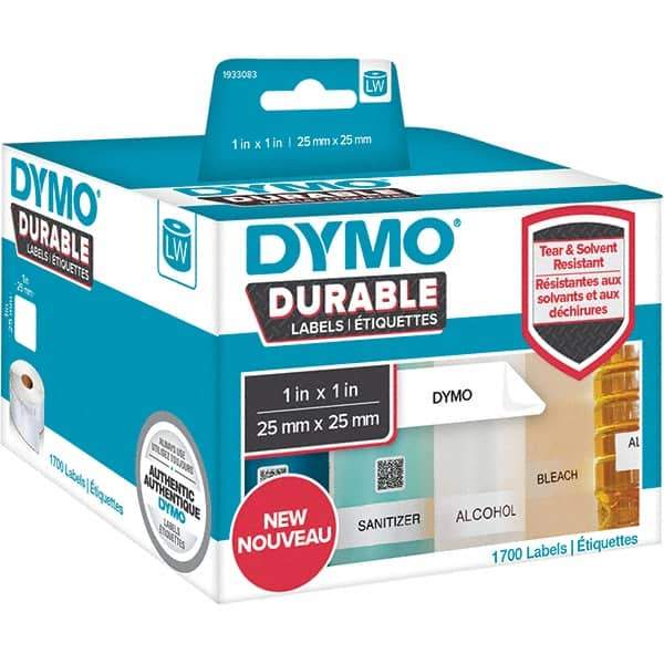 Dymo - Labels, Ribbons & Tapes Type: Durable Square Labels Color: White - Apex Tool & Supply