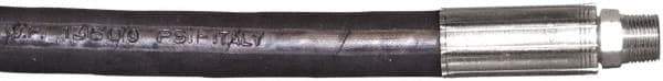 TK Simplex - 3/8" Inside Diam x 3/8 NPT 6' Hydraulic Pump Hose - 10,000 psi, C213 Opposite End, Rubber - Apex Tool & Supply