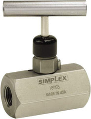 TK Simplex - 3/8 Inlet Steel Hydraulic Control Valve - 3/8 Thread, 10,000 psi, 1.26" Wide x 2-1/2" Long, 0.44 CV Rate - Apex Tool & Supply