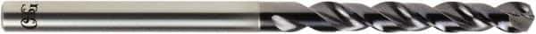 OSG - 1/2" 140° Solid Carbide Jobber Drill - TiAlN Finish, Right Hand Cut, Spiral Flute, Straight Shank, 6" OAL - Apex Tool & Supply