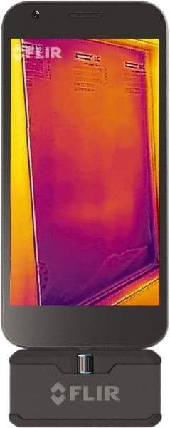 FLIR - -4 to 752°F (-20 to 400°C) Thermal Imaging Camera - Iphone Display, Cell Phone Capacity Storage Capacity, 160 x 120 Resolution - Apex Tool & Supply