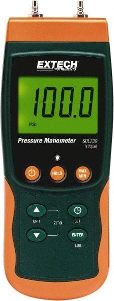 Extech - Differential Pressure Gauges & Switches Type: Differential Pressure Manometer Maximum Pressure (psi): 101.50 - Apex Tool & Supply