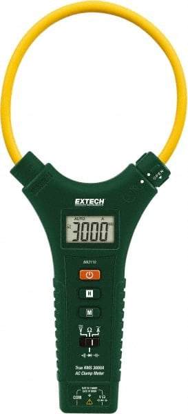 Extech - MA3110, CAT III, Digital True RMS Clamp Meter with 11" Flex Jaws - 1000 VAC/VDC, 3000 AC Amps, Measures Voltage, Capacitance, Continuity, Current, Resistance - Apex Tool & Supply
