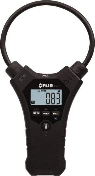 FLIR - CM55, CAT IV, Digital True RMS Wireless Clamp Meter with 10" Flex Jaws - 3000 AC Amps, Measures Current - Apex Tool & Supply