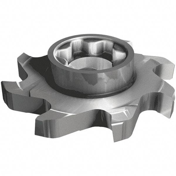 Iscar - SD D Grade IC908 Carbide T-Slot Milling Tip Insert - TiAlN Finish, 1-1/2" Cutting Diam, 0.008" Cnr Rad - Apex Tool & Supply