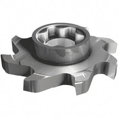 Iscar - SD D Grade IC908 Carbide T-Slot Milling Tip Insert - TiAlN Finish, 1-1/2" Cutting Diam, 0.008" Cnr Rad - Apex Tool & Supply