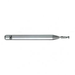 0.020 Dia. x 1-1/2 Overall Length 2-Flute Square End Solid Carbide SE End Mill-Round Shank-Center Cutting-Uncoated - Apex Tool & Supply