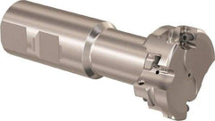 Seco - 46.84mm Cutting Diam 20.9mm Cutting Width, 6 Cutter Inserts, 1-1/4" Shank Diam, Indexable T-Slot Cutter - Insert Style LNK. 08.., 130mm OAL, 2 Flutes - Apex Tool & Supply
