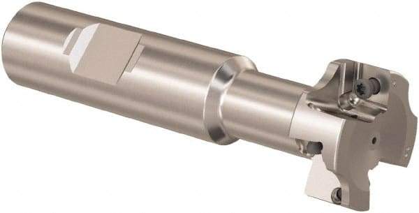 Seco - 24.6mm Cutting Diam 9.83mm Cutting Width, 4 Cutter Inserts, 3/4" Shank Diam, Indexable T-Slot Cutter - Insert Style SPMX 07.., 90mm OAL, 2 Flutes - Apex Tool & Supply