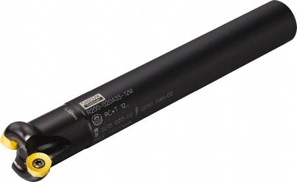 Sandvik Coromant - 3 Inserts, 0.7874" Cutter Diam, 0.2362" Max Depth of Cut, Indexable High-Feed Face Mill - 7.4803" High, R200..Axx Toolholder, RCKT 12 04 M0 Inserts, Series CoroMill 200 - Apex Tool & Supply