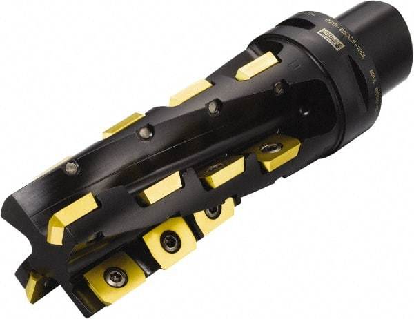 Sandvik Coromant - 2 Inserts, 80mm Cut Diam, 80mm Arbor Diam, 150mm Max Depth of Cut, Indexable Square-Shoulder Face Mill - 90° Lead Angle, 200mm High, LDHT 19 04 00 & LEHT 18 04 16 Insert Compatibility, Series U-Max - Apex Tool & Supply