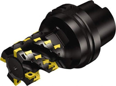 Sandvik Coromant - 63mm Cut Diam, 63mm Arbor Diam, 60mm Max Depth of Cut, Indexable Square-Shoulder Face Mill - 152mm High, 690-100508M-E-SL & 690-100510M-P-SL Insert Compatibility, Through Coolant, Series CoroMill 690 - Apex Tool & Supply