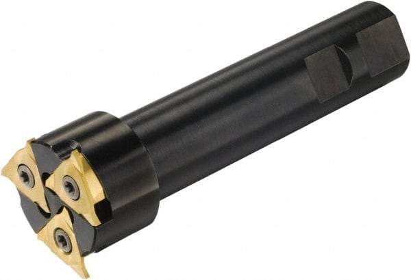 Sandvik Coromant - Shank Connection, 0.1575" Depth of Cut, 44mm Cutter Diam, 3 Tooth Indexable Slotting Cutter - 3/4" Shank Diam, A328-B Toolholder, 328R13-... Insert, Right Hand Cutting Direction - Apex Tool & Supply